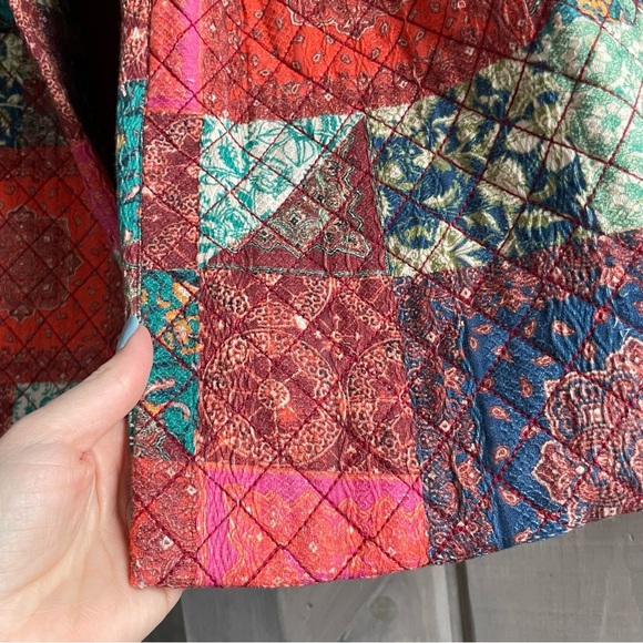 The Odell’s Women’s Mathilde Patchwork Coat Garnet‎ Hill Small $208 cottagecore - Picture 7 of 11